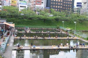 市ヶ谷の釣り堀の画像