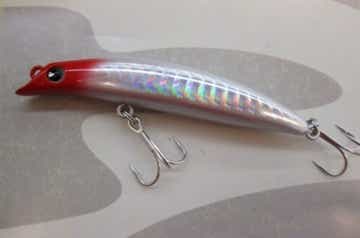 海釣りルアーのリップレスミノーの画像