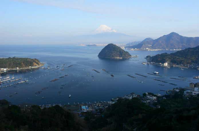 沼津の上空からの写真