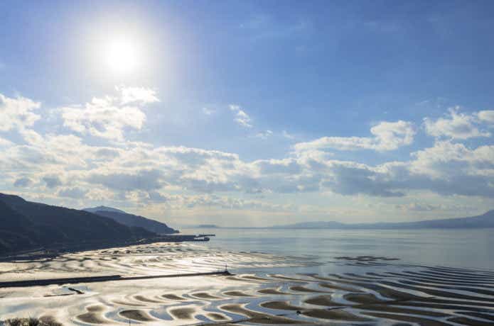 干潟の海