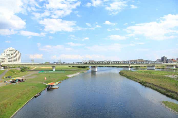 多摩川の釣り場