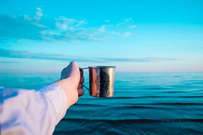 海辺のコーヒー