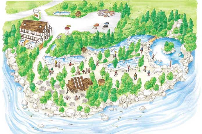 那須フィッシュランドの全体図