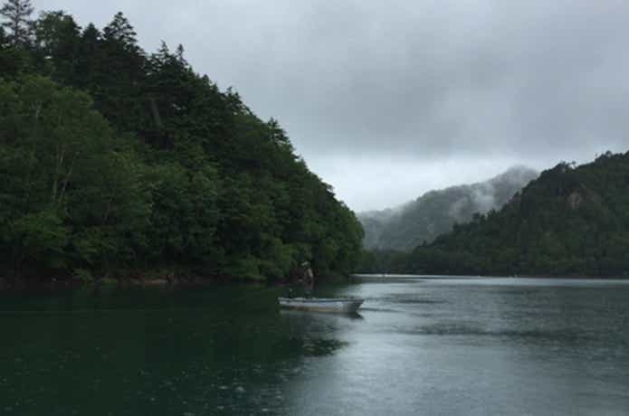 雨の釣り