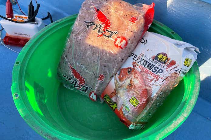 シマアジ釣りのエサ
