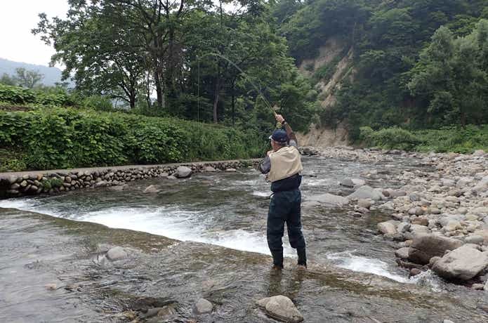 吉ヶ平フィッシングパークで釣り
