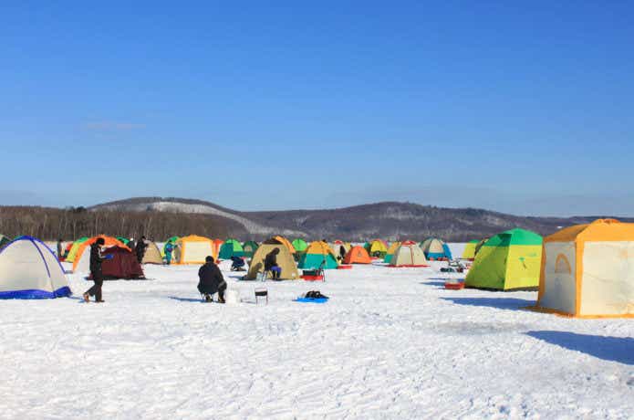 北海道　ワカサギ釣り
