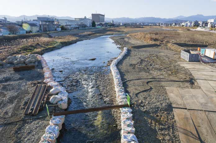 河川の工事