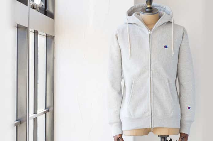 REVERSE WEAVE ZIP HOODED SWEATSHIRT