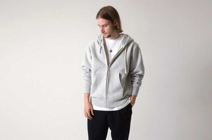 REVERSE WEAVE ZIP HOODED SWEATSHIRT