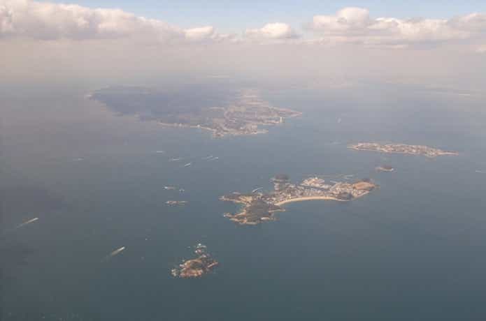 上空からの篠島