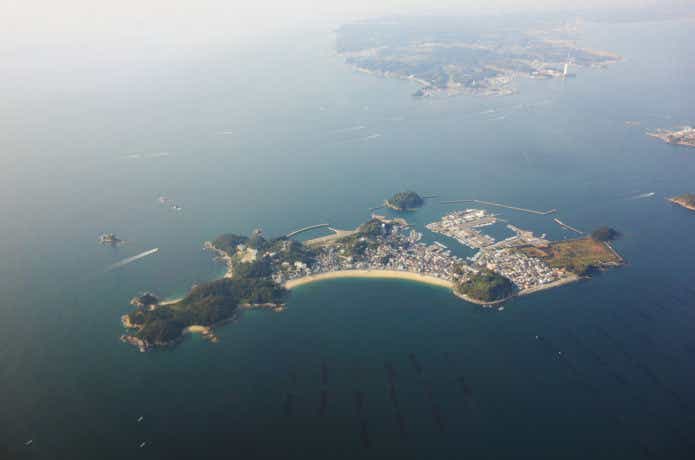 篠島の上空写真