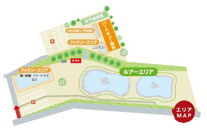 前橋フィッシングパークの釣りエリア