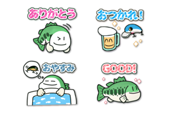 ブラックバス君のスタンプ