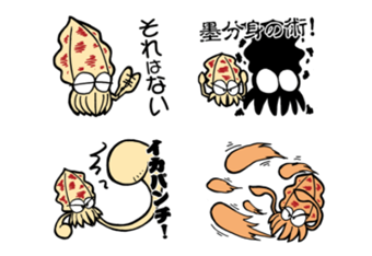アオリイカとエギで語るスタンプ