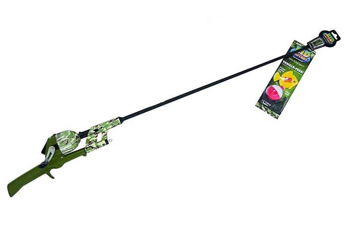 カモフラージュスピンキャストリール一体式ロッド