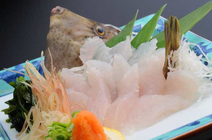 カワハギの刺身の画像