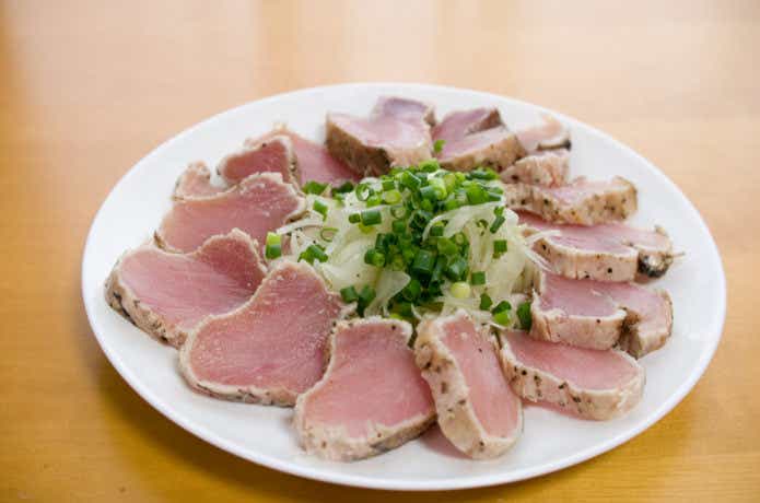 ビンチョウマグロのたたき