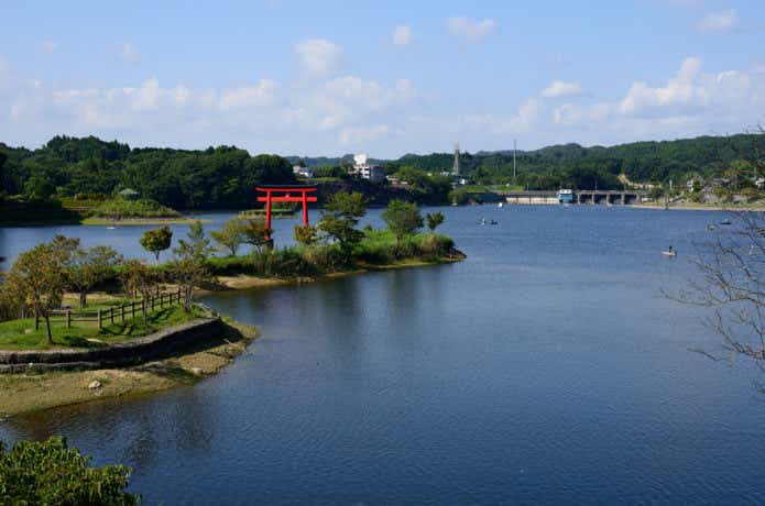 千葉県の釣りの亀山ダムの画像