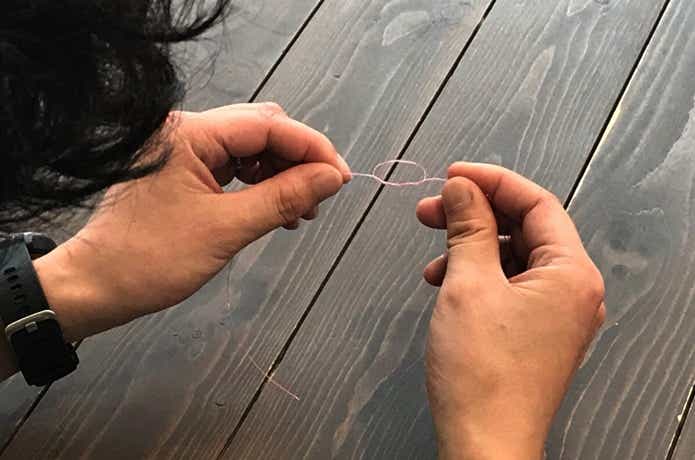 3.5ノットを結んでいる画像
