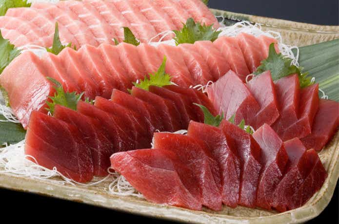 マグロ刺身の盛り合わせ