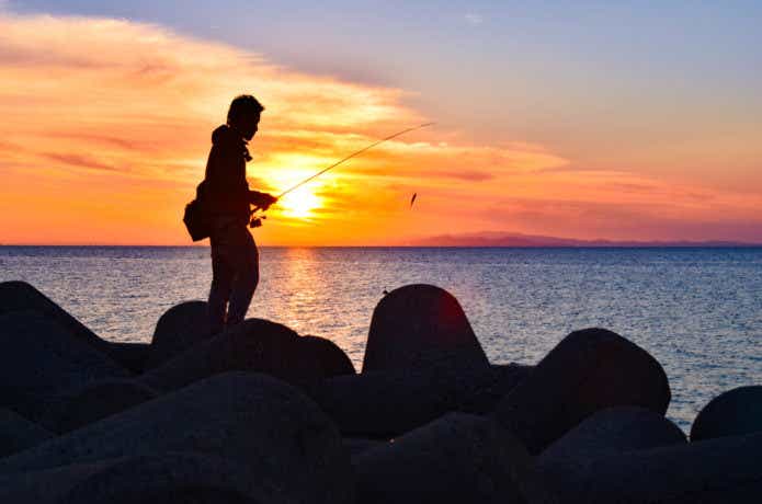 海のルアー釣りの画像