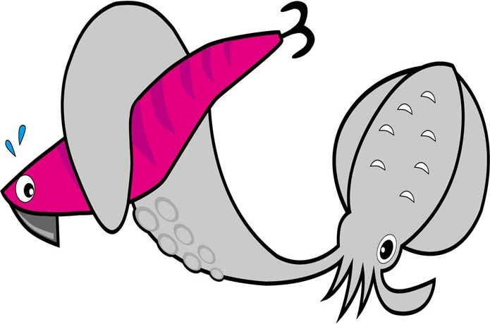 エギを抱く