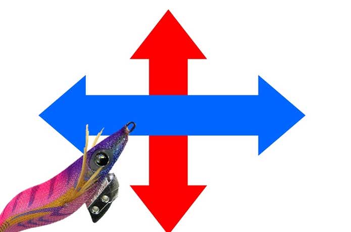 エギの縦横の使い分け