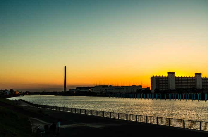 夕マズメ河川