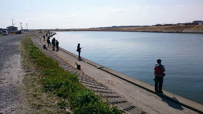 都市型河川アングラー多い