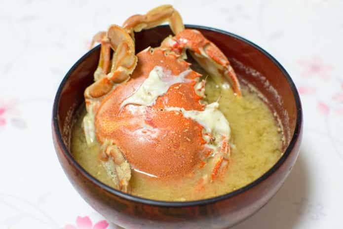 ワタリガニ　味噌汁