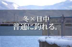 冬の日中の釣り