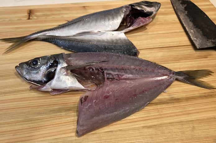 自家製干物の方開き