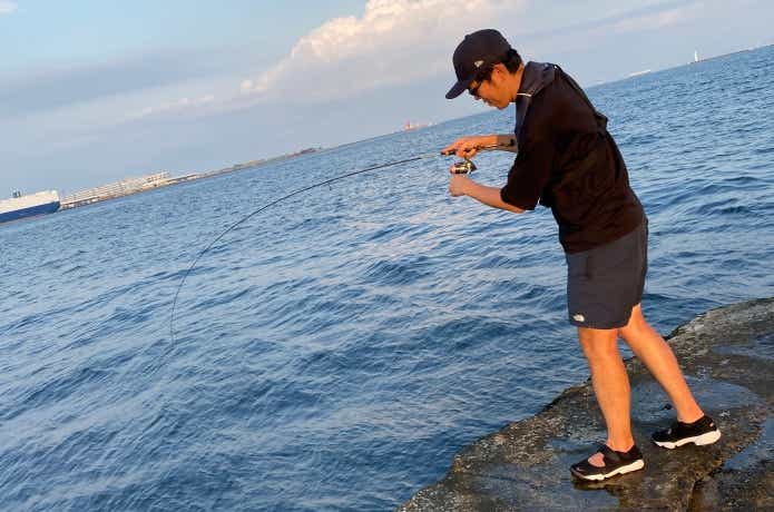 魚とのやりとりの画像