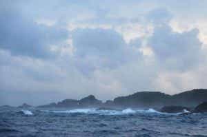 強風での釣りの画像