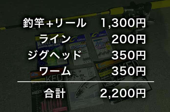 ホームセンターで揃えた釣り道具