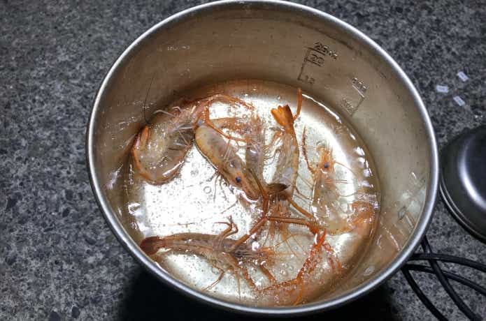 手長エビ調理