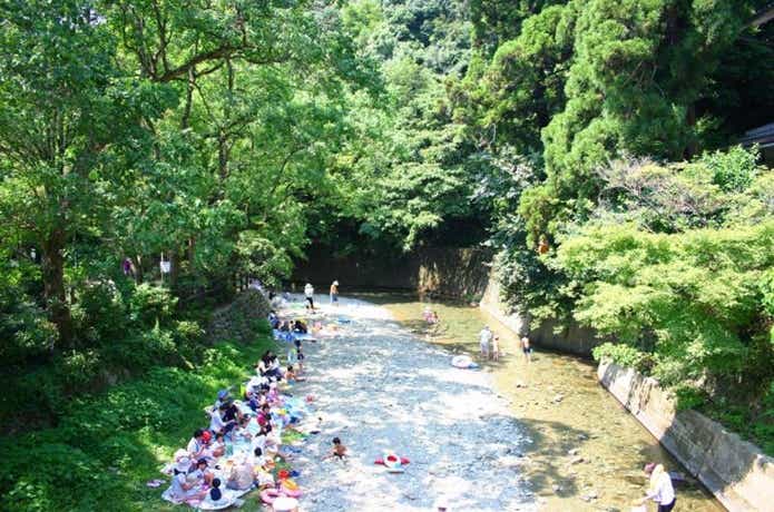 福岡　川遊び　猪野公園
