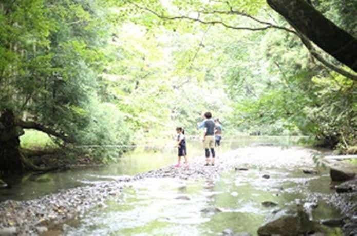 福岡　川遊び　牧の原キャンプ場