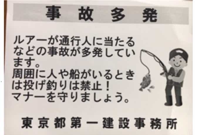 釣り禁止の看板