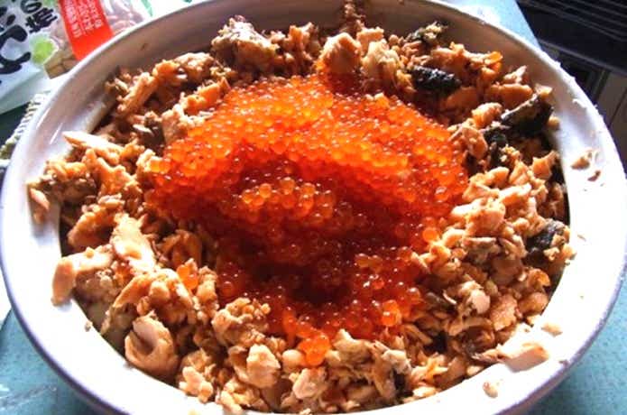 カラフトマスのハラコ飯