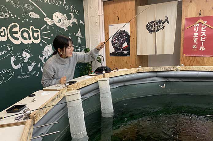 釣り掘カフェを体験