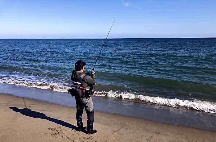 ヒラメ釣りの画像