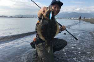 釣れた放流ヒラメ