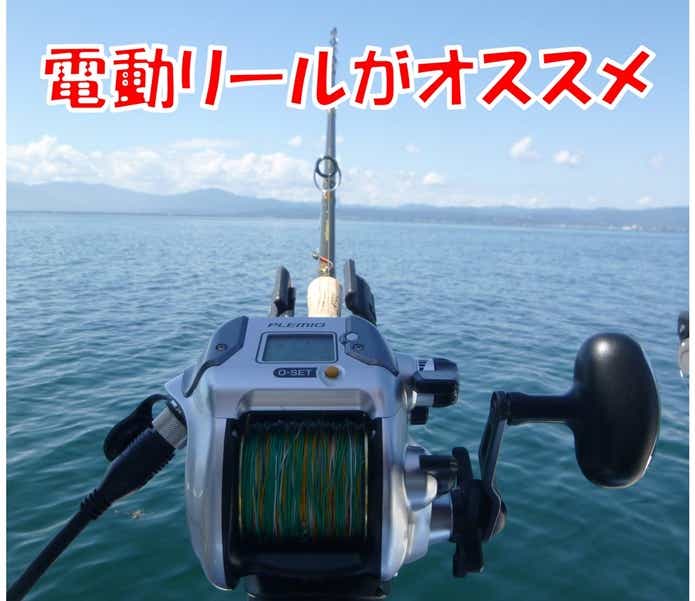 ビワマス　電動リール