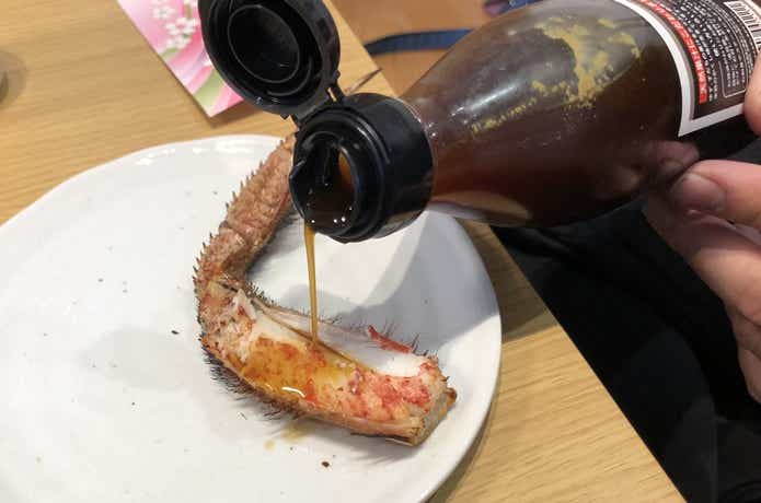 ポン酢とカニ
