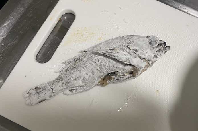 片栗粉をまぶす