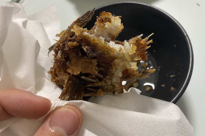 ガヤの唐揚げは骨も気にならない