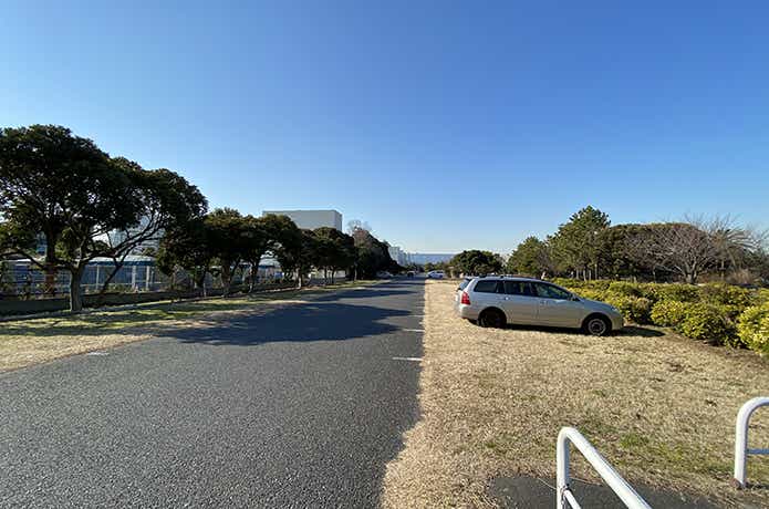 城南島海浜公園の駐車場