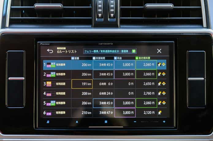 サイバーナビ　６ルート設定